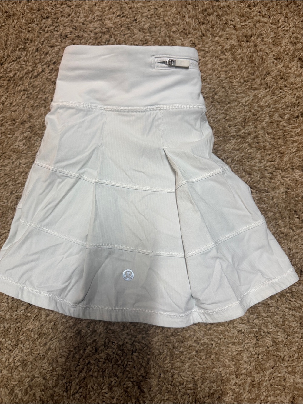 lululemon athletica White Pleated Skater Athletic Skirt